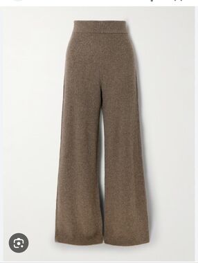 Meo Meli Wide-Leg Knit Pants in Taupe